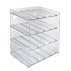 Azar Displays 4-Tier 16 Compartment Pegboard Cosmetic Counter Display (222484)-Made from pegboard