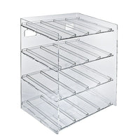 Azar Displays 4-Tier 16 Compartment Pegboard Cosmetic Counter Display (222484)-Made from pegboard