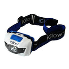 iGlow 1+2 LED Head Light - 2 Pack-Adjustable elastic woven headband