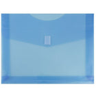 JAM Paper Enveloppes en plastique, fermeture autoagrippante, exp. de 2 po, 9 3/4 x 13 po, bleu, 12/pqt-Bleu
