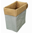 Cathay Importers Eco-Friendly 2-Tone Paper Rectangle Storage Basket, Small (EC-21-0058)-8.5"H x 7"W x 4.5"D