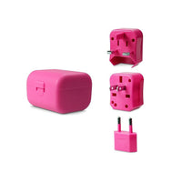 LOGiiX LGX-11767 Jet Setter Adapter Kit, World Traveler, Pink-This tiny three-in-one unit provides plug adapter use in more than 180 countries and is compactly stored in the included travel case.