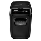Fellowes Automax 200C 200-Sheet Auto Feed Shredder (4653501)-Shreds documents into 5/32” x 1-1/2” cross-cut particles (Security Level P-4)