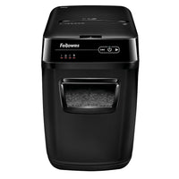 Fellowes Automax 200C 200-Sheet Auto Feed Shredder (4653501)-Shreds documents into 5/32” x 1-1/2” cross-cut particles (Security Level P-4)