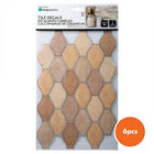 CTG Brands Scallops Tile Wall Decals, 11.8" x 7.8", Beige, 6 Pack-Material: made of durable plastic