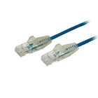 StarTech - Câble Ethernet Cat 6, 6', bleu (N6PAT6BLS)-Câble 36 % plus fin pour des installations de câbles flexibles dans les armoires de réseau et les panneaux de gestion des câbles encombrés