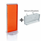 Azar Displays Pegboard Counter Gift Card Holder, 8" x 21", Orange (700505-ORG)-Made from pegboard