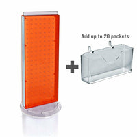 Azar Displays Pegboard Counter Gift Card Holder, 8" x 21", Orange (700505-ORG)-Made from pegboard