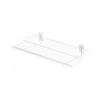 Can-Bramar Flat Wire For Slatwall, 24" x 12", White, 10 Pack-24" x 12" flat wire for slatwall