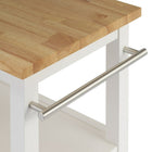 TRINITY Kitchen Cart, White (TBFLWH-1402)-Withstands marring, heat exposure, and impact