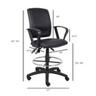 Nicer Furniture Multi-Function PU Drafting Chair-Back Angle Lock Allows The Back To Lock Throughout The Angel Range For Perfect Back Support