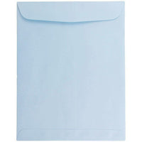 JAM Paper 10 x 13 Open End Catalog Envelopes, Baby Blue, 100 Pack (1286188)-Baby blue