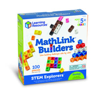 Learning Resources - Stem Explorers Mathlink Builders-Comprend 100 cubes MathLink® en 10 couleurs et un guide d'activités avec des défis