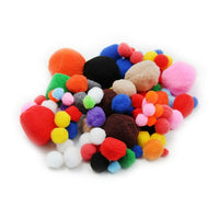 Charles Leonard Creative Arts Pom-Poms Furry Balls, Assorted Colours/Sizes, 800 Pack (CHL69310)-Pom-poms furry balls are perfect for making dolls and ornaments