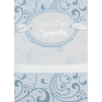 Rosedale 5-1/2" x 8" With Deepest Sympathy Greeting Cards And Envelopes, 6 Pack (19946)-Printed on premium uncoated card stock