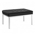 Nicer Furniture Florence Bench Two Seater - Black-Stainless steel frame
