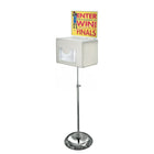 Azar Displays Suggestion Box with Pocket, XL, White (206325-WHT)-White Acrylic & Metal