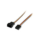 StarTech 12In 4 Pin Fan Power Extension Cable, M/F-12
