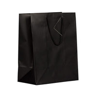 Jam Paper Gift Bags with Rope Handles - Large - 10" x 13" x 5" - Black Matte - 100 Pack-Color: Black Matte