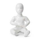 Can-Bramar RPK-3 Infant Abstract Fibreglass Mannequin - Seated Pose - Glossy White-Removable arms, hands, one leg and the torso at the hip