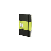 Moleskine Classic Black Hard Cover Pocket Plain Notebook, 3-1/2" x 5-1/2"-Pocket size (3-1/2" x 5-1/2")