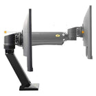 North Bayou 27"-40" Gas Strut Monitor Desktop Mount - Black (F45-B)-Upright lift distance: 17.3"