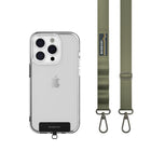 SwitchEasy MagEasy Strap Card with Detachable Neckstrap and Phone Lanyard - 20mm Strap - Army Green-No need to compromise between form and function