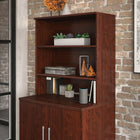 Sauder Affirm 2-Shelf Bookcase Hutch - Classic Cherry-Attaches to Storage Cabinet 427057, Lateral File 426162 or Lateral File 427868