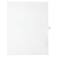 Mark Maker Legal Exhibit Index Tab White Single Tabs, 1/15th Cut, Letter Size, No Holes, Letter H, 25 Pack-White Single Tabs, 1/15th Cut