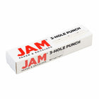 JAM Paper Metal 3 Hole Punch - White - 10 Sheet Capacity-Size: 10.375 x 2.25 x 1.625 inches