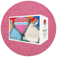 Sandtastik Classic Coloured Sand, 10 lb (4.5 kg) Box, Magenta-Fine grain with natural sparkle throughout