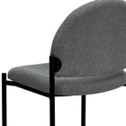 Flash Furniture Comfort Stackable Steel Side Reception Chair - Grey Fabric-CA117 Fire Retardant Foam