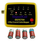 Digiwave 4 Way Coaxial Cable Mapper, 7.7" x 4.9" x 1.6", Yellow-Test for Opens and Shorts