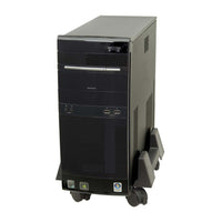 DAC MP-63-BLK - Support mobile rectangulaire pour unité centrale, doté de roues, noir-Largeur réglable de 15,25 à 25,4 cm (6 à 10 po)