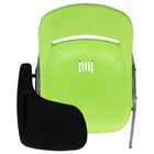 Flash Furniture Ergonomic Shell Chair with Right Handed Flip-Up Tablet Arm - Green - 5 Pack-Tablet Size: 12"W x 17"D x 11.5"H from seat