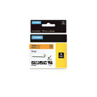 Dymo Rhino Industrial Vinyl Adhesive Labels, 3/4" x 18', Black Print on Orange-Vinyl labels offer moisture, chemical and UV resistance, making them ideal for labeling both indoors and outdoors