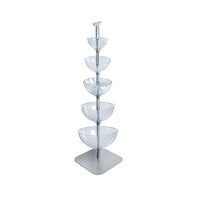 Azar Displays 5-Tier Cascading Bowl Floor Display (750050)-Display fixture