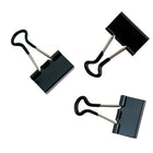 Staples Softgrip Binder Clips - Medium 1-1/4" - Black - 10 Pack-Packaged in a reusable plastic bag for easy storage and refill