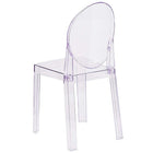 Nicer Furniture Louis XVI Ghost Side Chair - 4 Pack-Fluid Design. Contoured Seat. Stackable to Save Space.