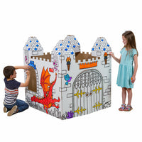 Bankers Box At Play Playhouse - 37"W x 37"L x 43"H - Castle-Colour Your House: Your child can decorate their Playhouse in any way they want with markers, crayons, or paint, allowing them to exercise their creativity