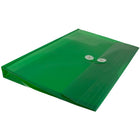 JAM Paper Plastic Envelopes with Button and String Tie Closure, Legal Booklet, 9.75 x 14.5, Green Poly, 12 Pack (219B1GR)-For work efficiency, use blue plastic button and string envelopes to categorize and colour code files