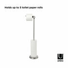 Umbra Tucan Toilet Paper Stand - Nickel Metallic Finish-Dimensions: 6.5" W x 8.75" D x 28.25" H