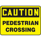 Safety Signs and Identification, Traffic Industrial, Caution; Pedestrian Crossing, SAT109-Language - French