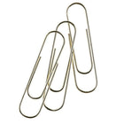 Staples Giant Paper Clips - Gold - 10 Pack-Add distinction to work and give documents an executive look