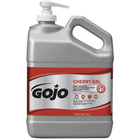 GOJO Cherry Hand Soap Gel - 2 Gallons-Gel-style heavy duty hand cleaner with cherry fragrance and pumice scrubbers quickly removes heavy dirt, grease and oil.