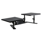 Allsop Metal Art ErgoTwin Adjustable Monitor Stand - Black-Monitor platforms can be positioned together as a shelf