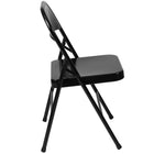 Flash Furniture HERCULES Series Double Braced Black Metal Folding Chair-Riveted Steel Components