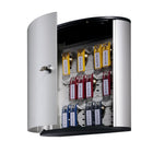 Durable - Armoire à clés en aluminium brossé avec serrure de sécurité - 18 clés  - Argent-18 étiquettes clés