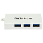 StarTech 4-Port USB-C Hub, White-A small-footprint design that's lightweight and compact, for maximum portability
