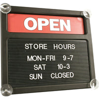Tabbee Open/Closed Sign Kit-Simply flip insert for open/closed message